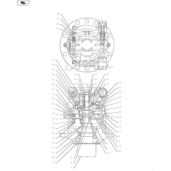 Прибор качания коробки передач качания экскаватора СК60-8 ПИ15В00014Ф1