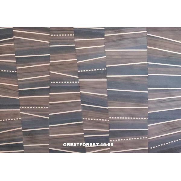 Artistic Parquet Wood Veneer 2500*640mm Handwork Fixed-Shaped Customizable Art Splicing For Wall Paper