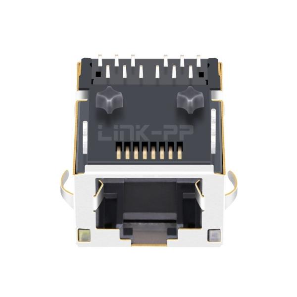L829-1J1T-43-F Compatible LINK-PP LPJK7036A98NL 10/100/1000 Base-T Orange&Green/Yellow LED Tab Up Low-Profile RJ45 Pcb monté par prise électrique