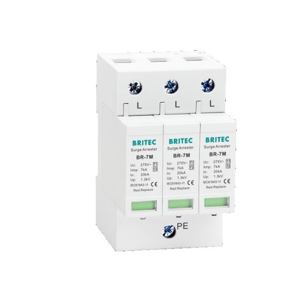 BR-7M 4P 7ka T1+T2 Surge Protective Device Lightning Arrester SPD Spd Surge Protection Devices electronics surge protection