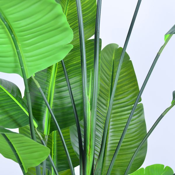 Wholesale Artificial Plants Palm Tree & Birds of Paradise - Model K Traveler's Palm 5.2ft-8.2ft | Haihong Factory Direct | Large Tropical Artificial Trees for Outdoor Landscaping