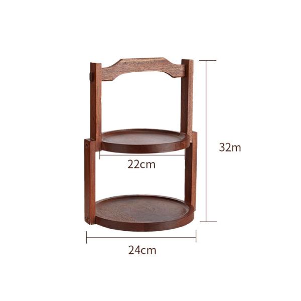 Wooden 2 3 Tier Snack Fruit Platter Candy Tray Dessert Display Shelf Decoration Wedding Cake Stand