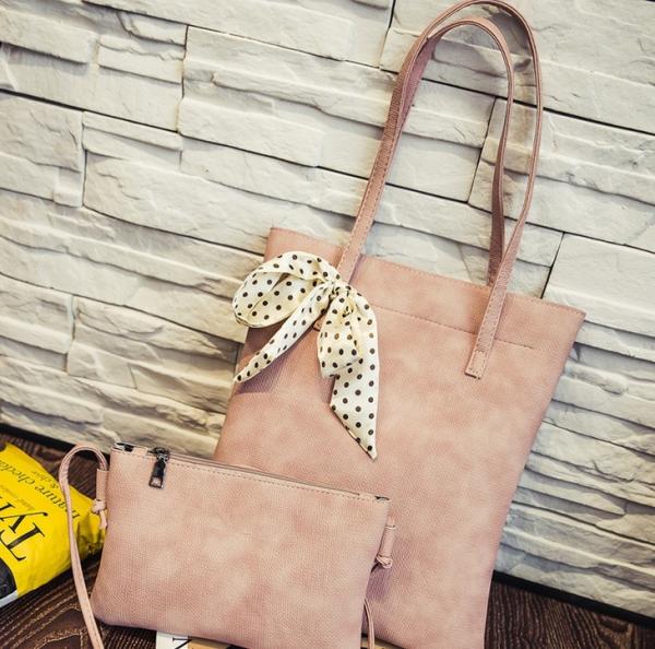2016 new fall fashion Korean female solid color scarf shopping shoulder bag diagonal package