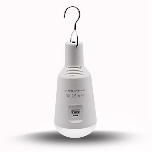 LED Solar Light Solar Bulb with Remote Control Lamp Indoor Waterproof Panel Emergency Plastic Bulb Hook Tent Lantern Outdoor