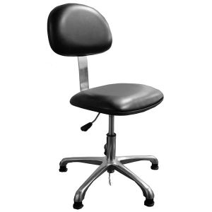 Cleanroom Anti-static PU Leather High-profile Backrest Chair With Footrest