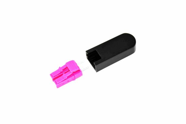 LC UPC Fiber Optic Loopback Plug PVC 50 / 125 OM4 Sfp Loopback Adapter