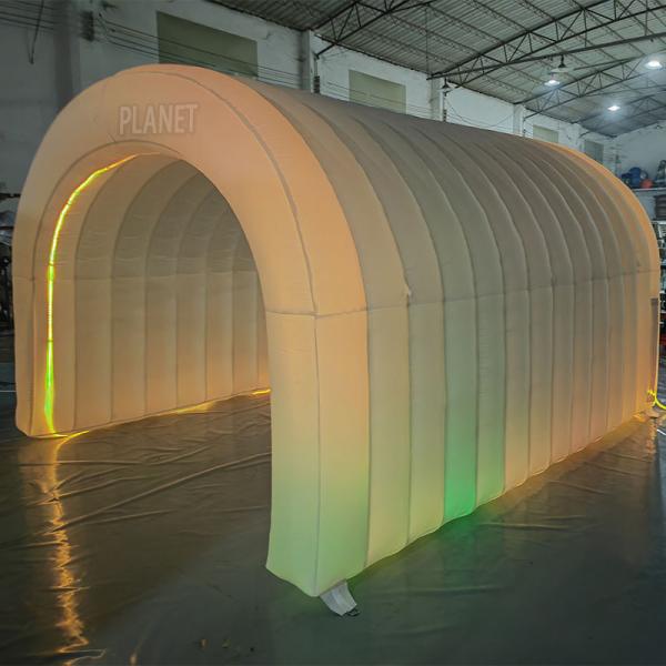 Tenda de túnel gigante inflable deportiva con luz LED
