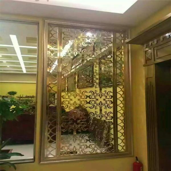 Interior Design partition wall stainless steel panel in bronze finish on sale