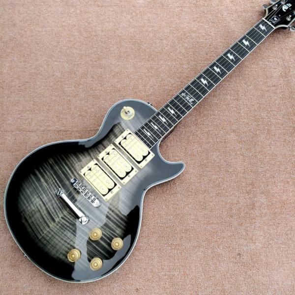 New style Ace frehley signature guitar, Ebony Fingerboard Ace frehley 3 pickups Electric Guitar, Mahogany Flame Maple BD