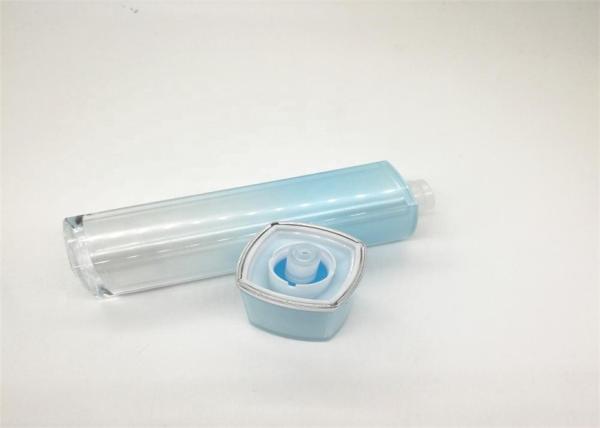 Customized 50ml Blue Acrylic Square Airless Bottle For Cosmetic Packaging