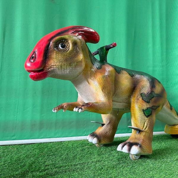 Three Wheels Animatronic Dinosaur Ride Remote Control Lifelike Attraction 80-100kg load