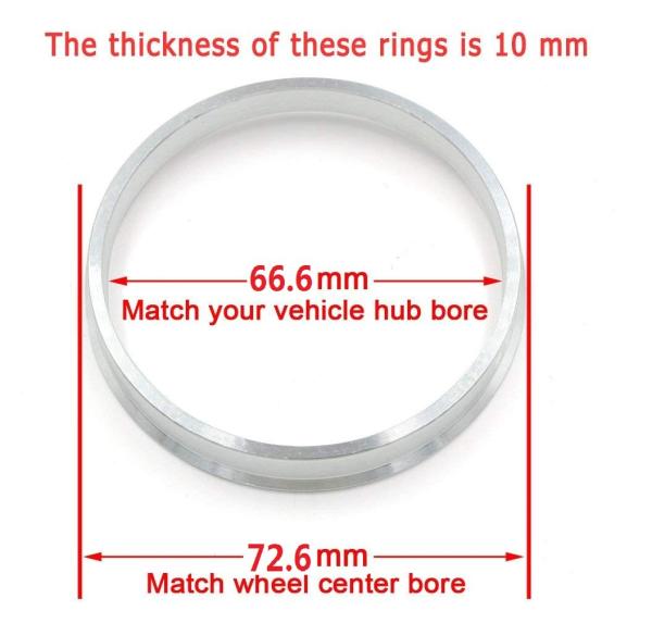 Mercedes / Benz Wheel Parts , Left Hub Rings For Rims Light Weight Billet