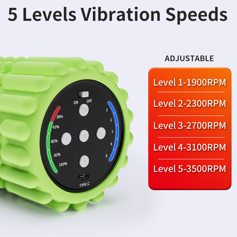 EVA Electric Yoga Roller with Built-in Speaker and Customizable Color for Fitness Massage