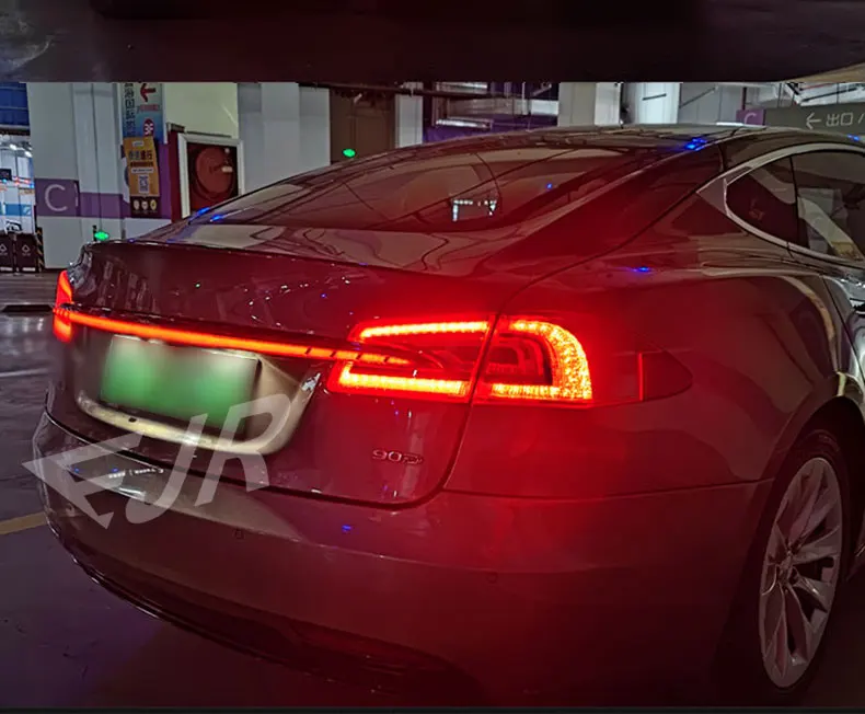 Через заднее освещение Для Tesla Model S Усовершенствование Led Tail Light Assembly Заднее поворотное торможение Текущее автомобильное аксессуарное ламповое стволо