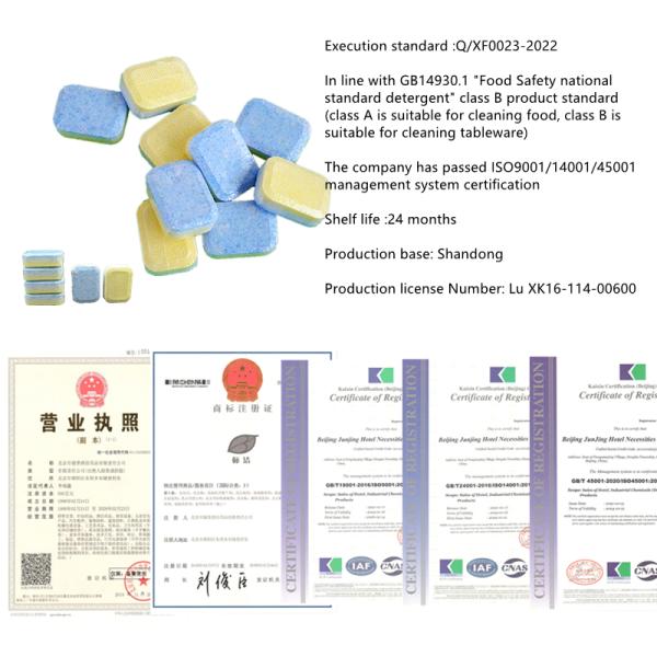 Disposable Kitchen Washing Machine Cleaner Fast Action Different Scents Dishwasher Tablets