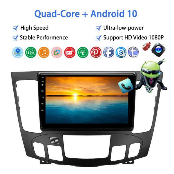Fornecer rádio de carro Android 10 Para HYUNDAI Sonata 2009 Manual automático AC 2.5D tela Smart Navi Suporte Carplay