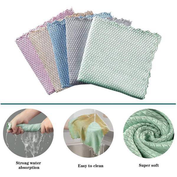 Nanoscale Cleaning Cloth Fish Scale Microfiber Easycleanco Cloth