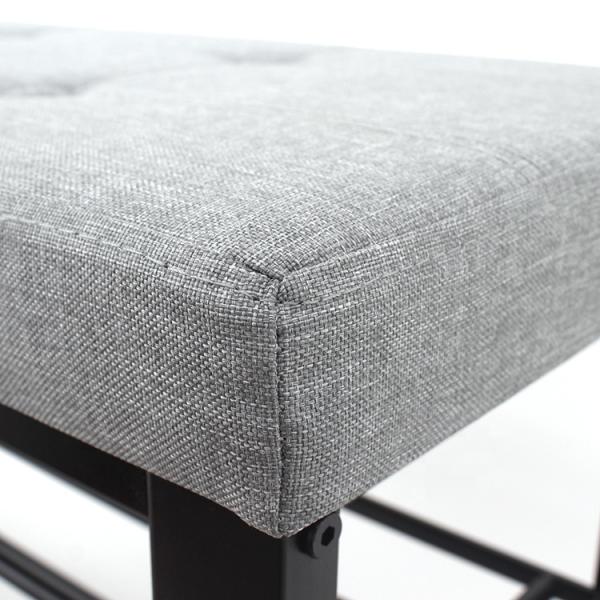 Customized Metal Fabric Shoe Rack Furniture Storage Bench For hallway