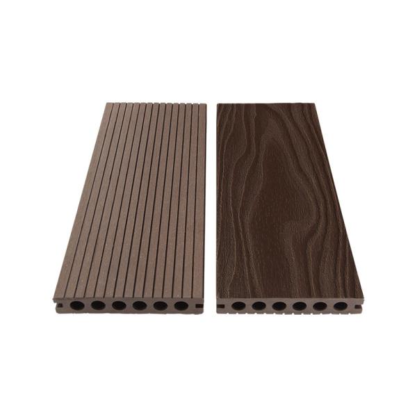 Anti Mildew Hollow Core Composite Decking CNAS Woodgrain Color