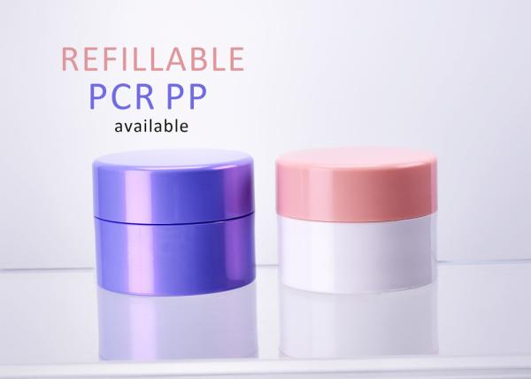 Custom 50ml Cylinder Refillable Mono Plastic Cosmetic Jar As Sustainable Packaging For Cream From Packaging Manufacturer