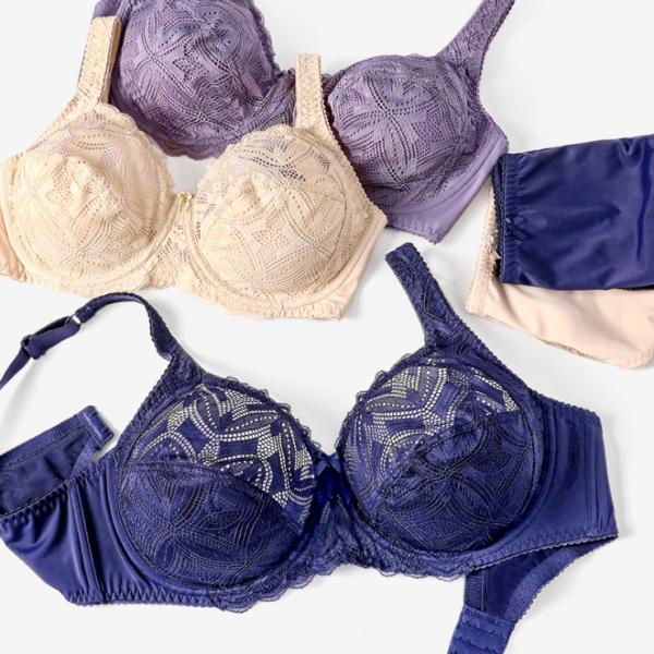 Sexy Lace Ladies Panty And Bra Sets Plus Size Thin Breathable Woman Underwear