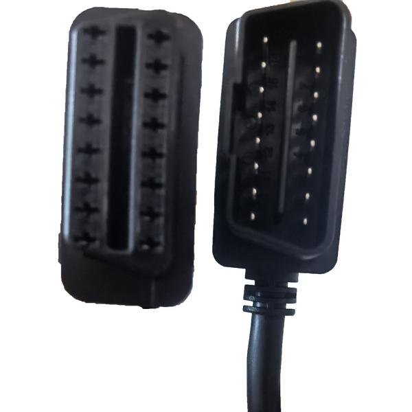 OEM Black OBD2 Connector Cable Male To Female 16 Pin For Diagnostic