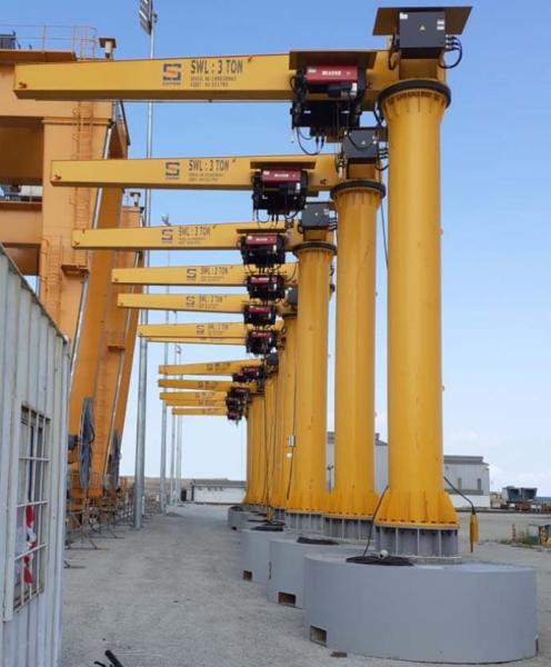 2 Speed 360 Degree Swing Arm Lift Jib Crane Convenient Operation