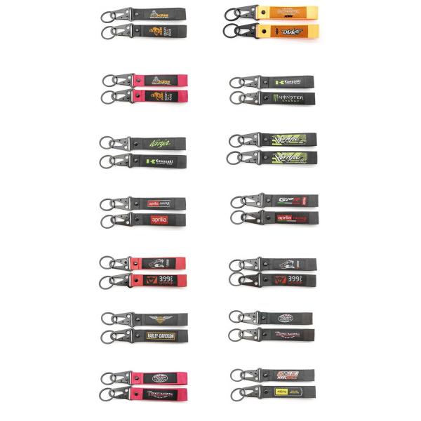 Street-Racer Custom Key Lanyards - Retro Japanese Text & Reinforced D-Ring Hooks​