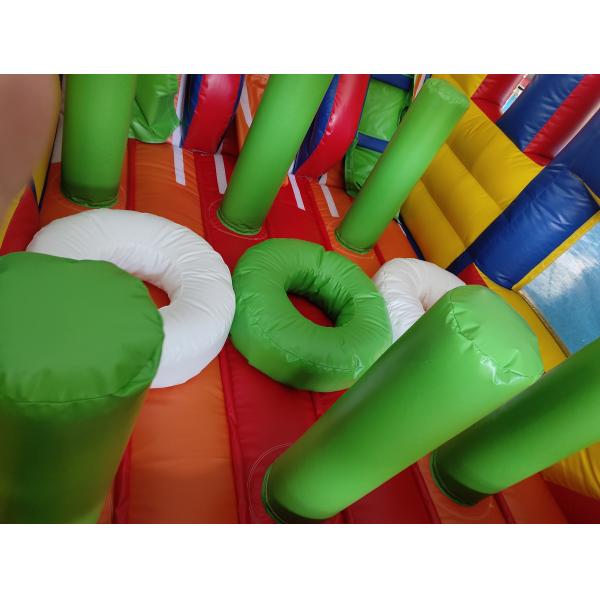 Коммерческий класс ПВХ брезент гигантские надувные препятствия курсы надувные веселый город для открытого воздуха