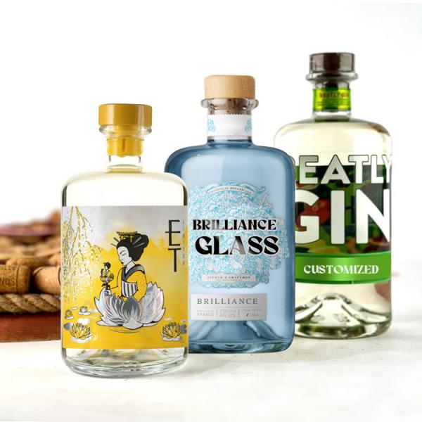 250ml 500ml 750ml Olive Oil Screw Cap Glass Bottle in Square Round Shape for Beer