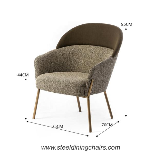 Modern Hotel Living Room Upholstered Fabric Leisure One Seater Armchair