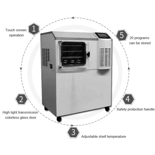 SED-24XDG 220V 50HZ 304 Stainless Steel Food Vegetable 0.24m2 Freeze Dry Machine