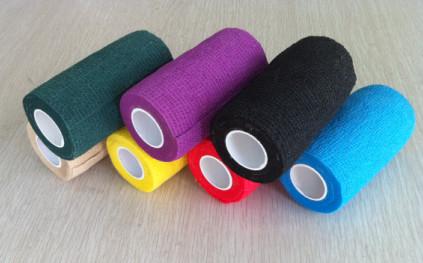 Self Adhesive Vet Wrap Custom size Strong nonwoven Elastic Medical blue Bandage