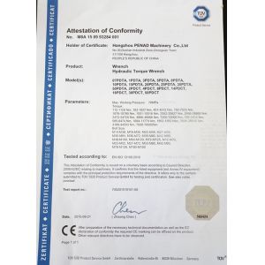 Hangzhou Penad Machinery Co., Ltd. Certifications
