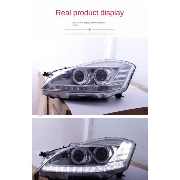 Demillon 2006-2008 for Mercedes Benz S-Class W221 Headlight Assembly S300 S350 Old Model Modified New Led Daytime Running Light
