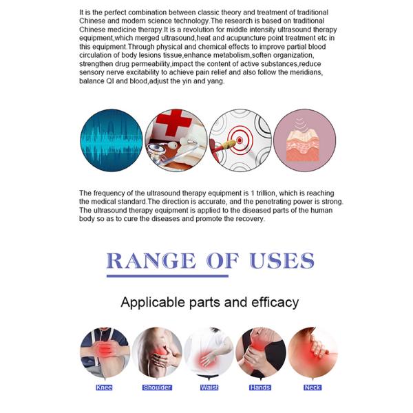 Машина 3w/cm2 терапией ударной волны ультразвука уменьшения боли