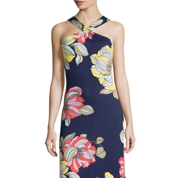 Floral-Print Maxi Halter Dress maxi dress