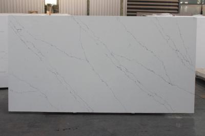 P7106 Black Vein Calacatta Quartz Countertops High Temperature Resistant