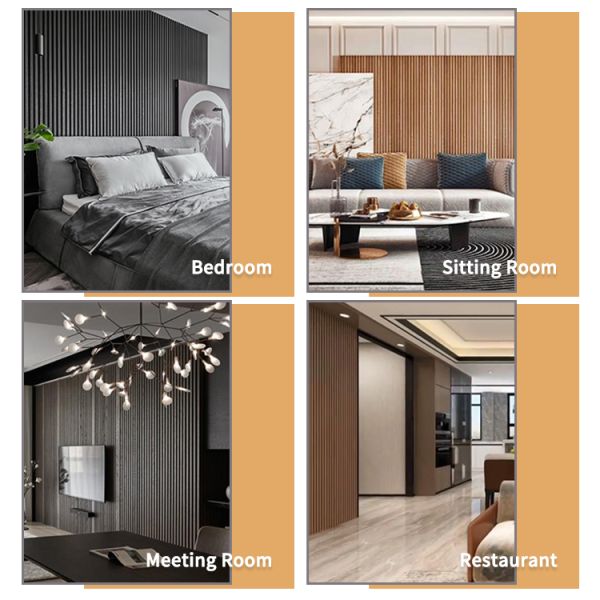 Customized Eco Friendly Indoor Irregular Grille Wpc Wall Panel 160x24 Cladding