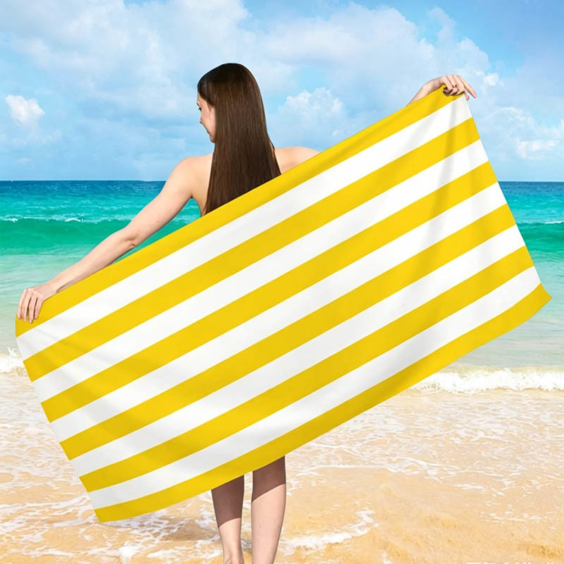 100% Polyester 80x160cm Microfiber Travel Beach Towel Square Shape