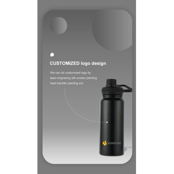 Applicable Boiling Water Custom Logo Vacuum Drinkware Flask for Sports Design Style
