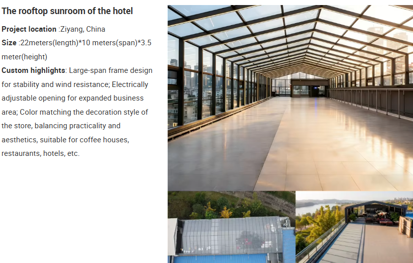 Movable Foldable Aluminum Pool Enclosure Electric Retractable Sun Room Smart Automatic Garage Carport for Residential Hotel Use