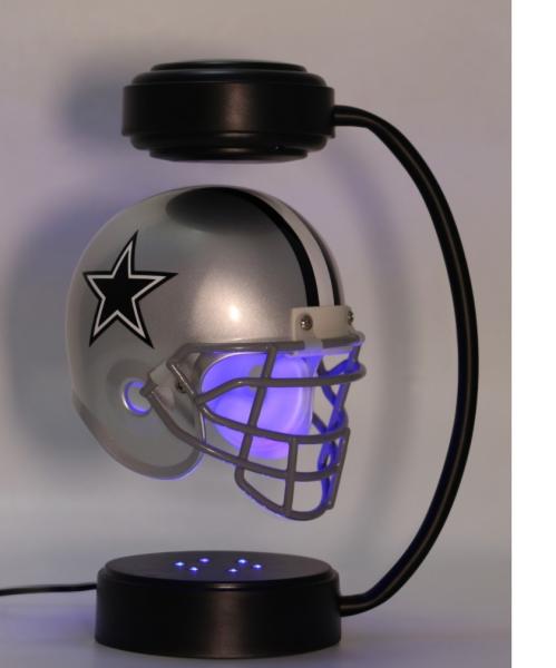 360 rotating magnetic levitation floating football helmet display ,hover helmet display stands