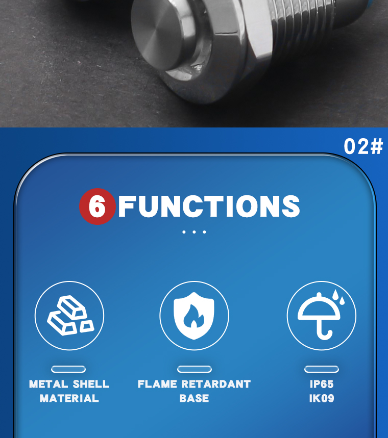 Momentary Metal Push Button Switch 10MM 1NO High Head No LED Self-Reset Jog Switch Welding Foot
