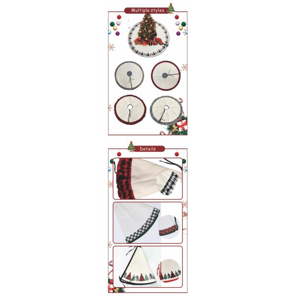 ZELOYAUT Wholesale Sublimation Blanks Flax Sublimation Christmas Tree Skirt Personalized Christmas Decoration Supplies Gifts