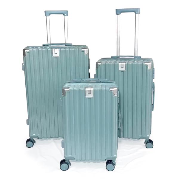 TravelPro 3-Piece Luggage Set with Spinner Wheels Hardside Suitcases 20/24/28 Inch TSA Lock USB Charging Cup Holder Makeup Bag for Men Women Black White Pink Yellow Grey Blue