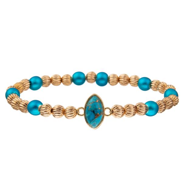 3 cores apedrejam a abóbora chapeada dos braceletes dos grânulos ouro feito a mão dada forma