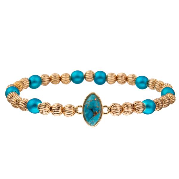 3 cores apedrejam a abóbora chapeada dos braceletes dos grânulos ouro feito a mão dada forma