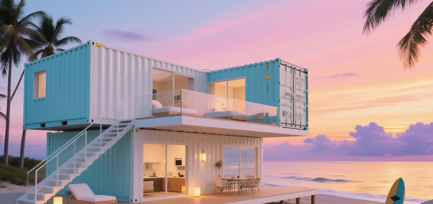 Modern Luxury Hotel Villa Design 2-Storey Prefabricated Container House Small House Dwelling