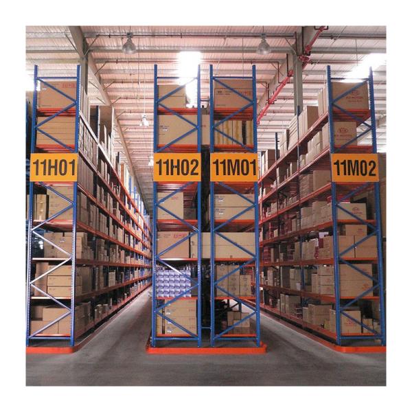 Custom Logo Lock Pins Style Metal Pallet Racking / Durable Warehouse Storage Shelf